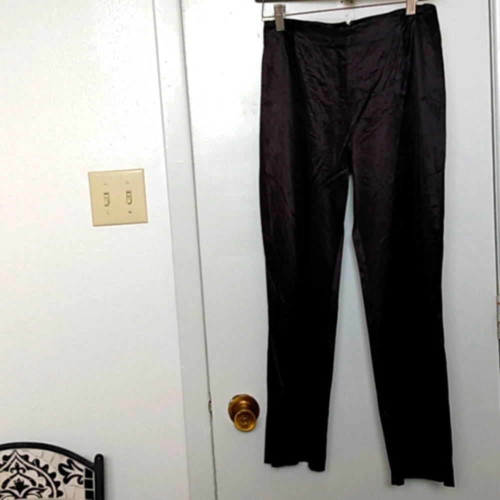 Betsy Johnson Size M black satin polyester pants